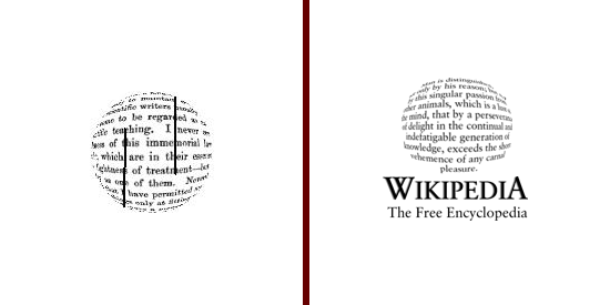 Wikpedia Logo - First Versions: Wikipedia