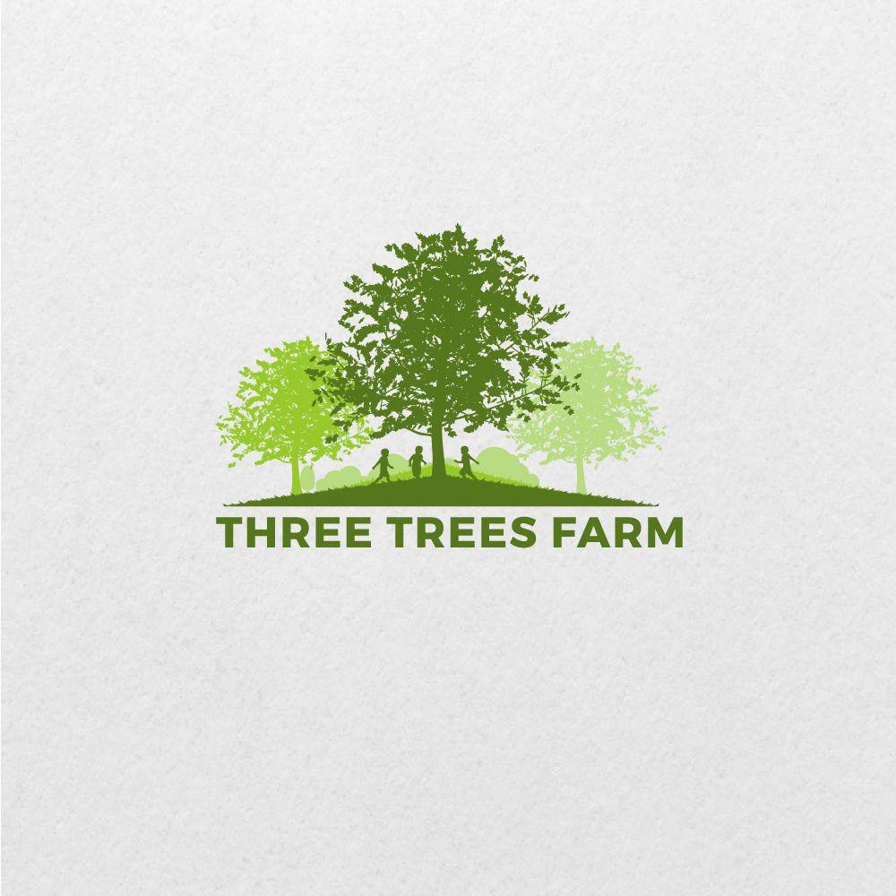 Trees Logo - Personable, Conservative, Farm Logo Design for Three Trees Farm