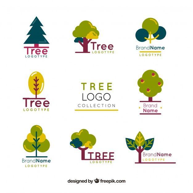 Trees Logo - Trees logos collection for companies Vector