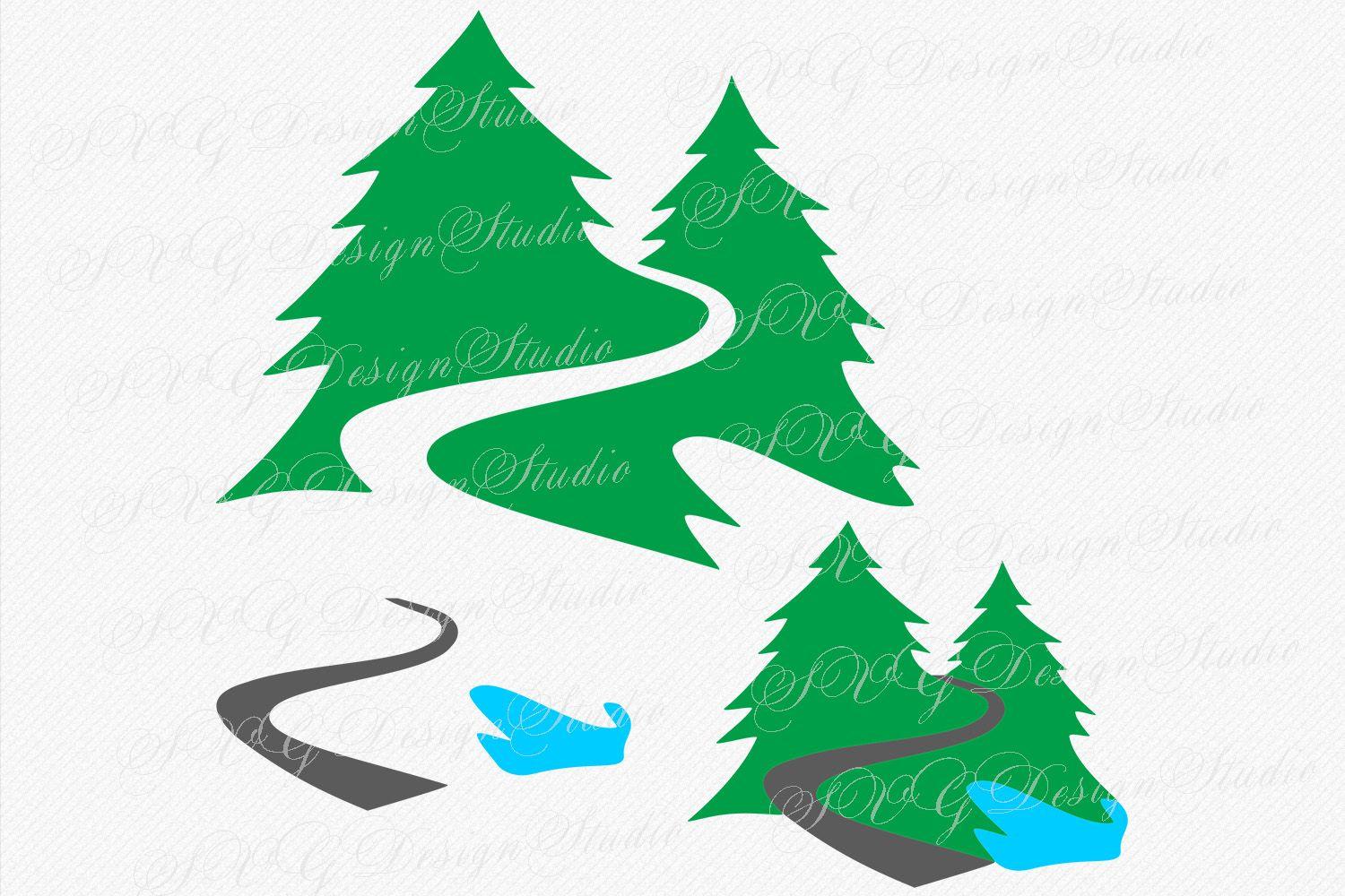 Trees Logo - Forest tree svg, Forest Road SVG, road tree svg, Forest logo, forest  design, Road in forest cutting file