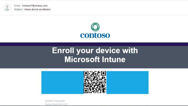 Contoso.com Logo - Use a QR code to point users to the Intune Company Portal app for ...