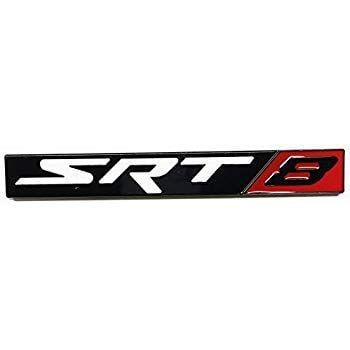SRT8 Logo - x1 New Black & Red SRT8 Emblem Replaces OEM Mopar Dodge Jeep Chryser SRT 8  Hemi