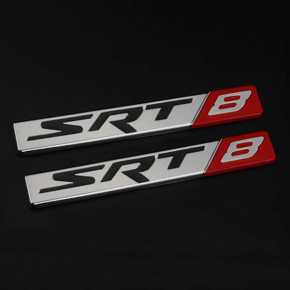 SRT8 Logo - 2X RED Dodge Charger Challenger SRT8 Logo 3D Emblem Badge Sticker Decal  Metal | eBay