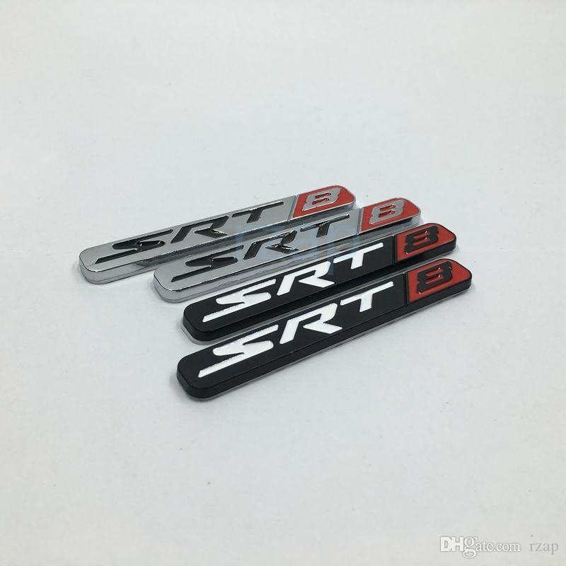 SRT8 Logo - 2Pcs Set For Dodge Charger Challenger Car Srt 8 3D Metal Rear Trunk Emblem Badge Sticker