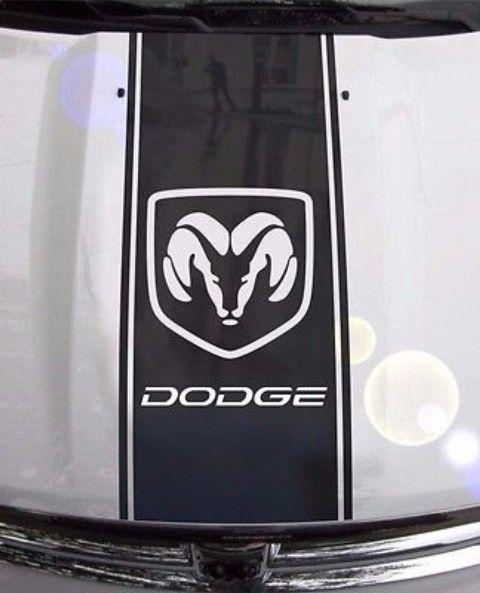 SRT8 Logo - Truck vinyl decal racing stripe Dodge Ram hood logo mopar hemi Rebel Srt  Srt8