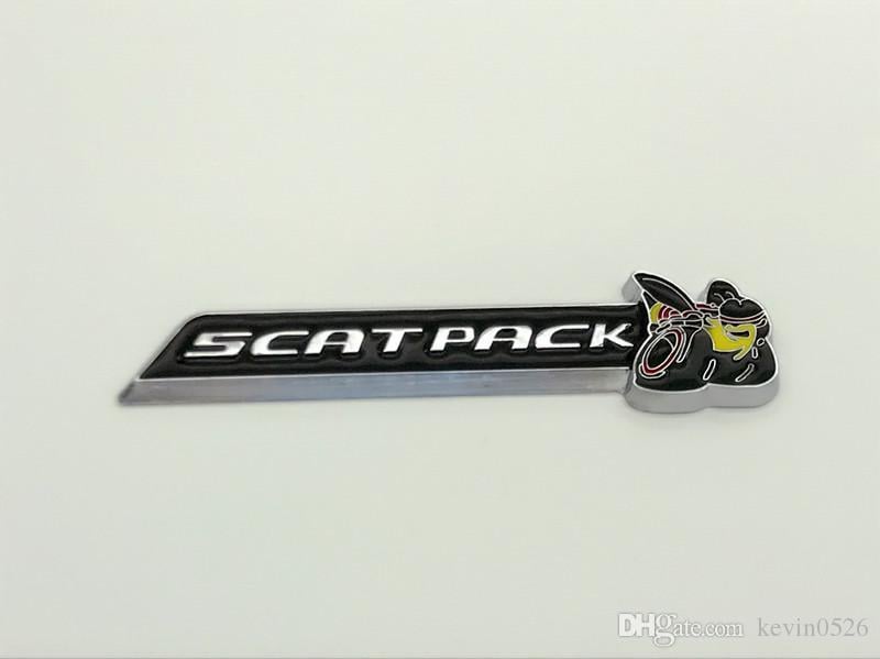 SRT8 Logo - 3D SCATPACK Logo Car Side Fender Badge Sticker Fits Challenger SRT8 SRT Metal Emblem Decal