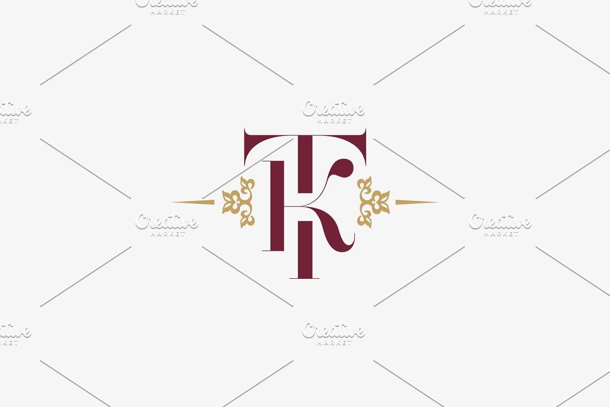TK Logo - Monogram TK. Letters T and K