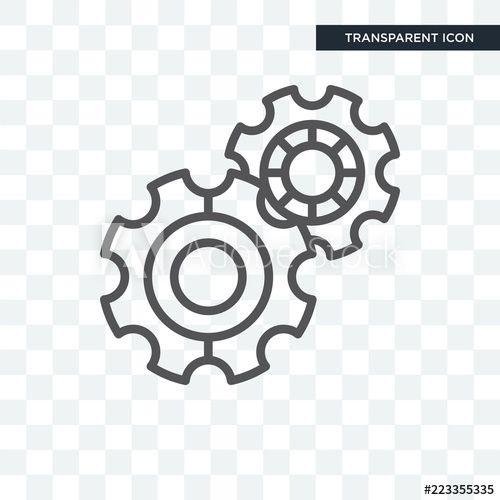Cog Logo - Settings Cog vector icon isolated on transparent background