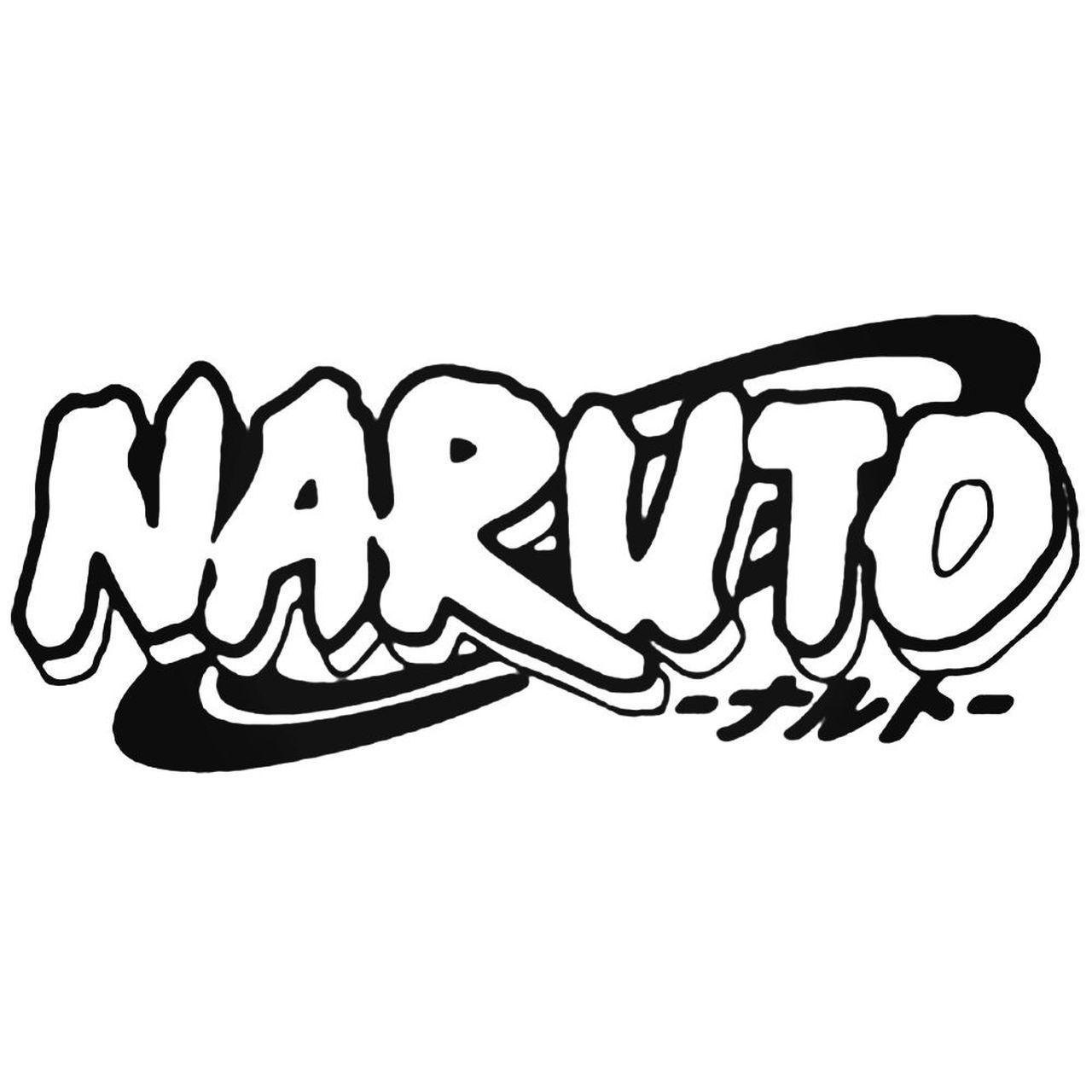 Naruto Logo - Naruto Naruto Logo Silhouette Decal