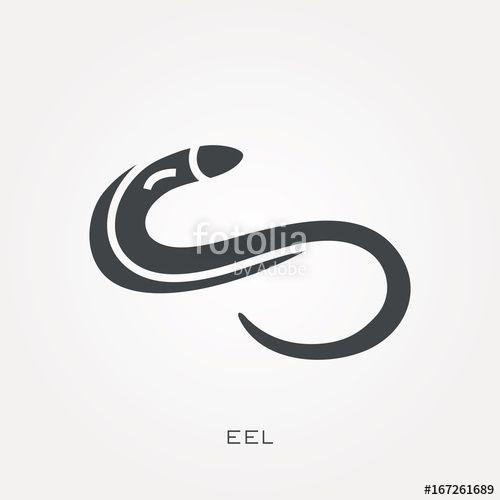 Eel Logo - Silhouette icon eel