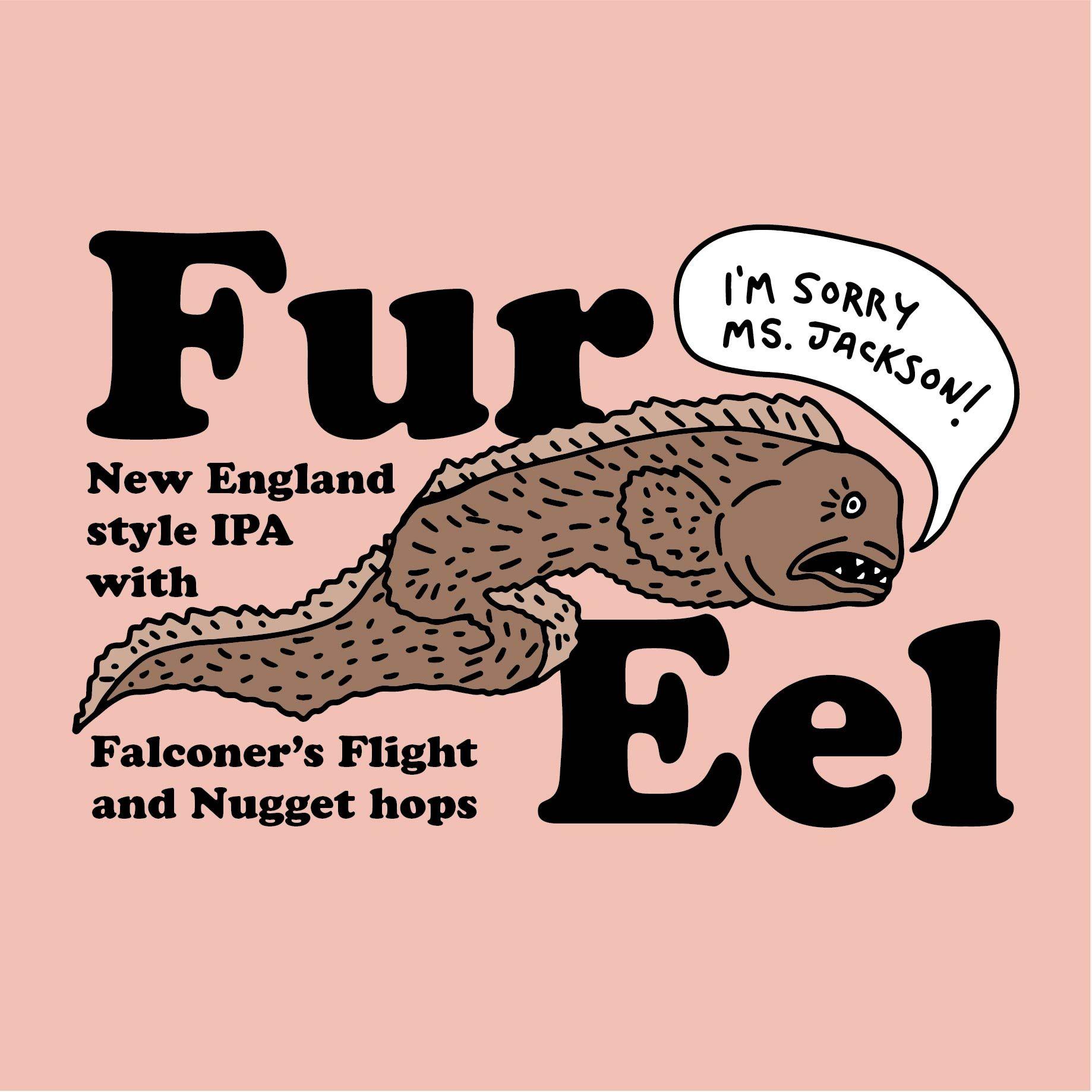 Eel Logo - Fur Eel New England Style IPA with Falconer's Flight & Nugget