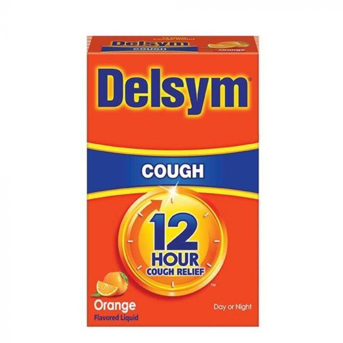 Delsym Logo - Delsym 12 Hour Cough Suppressant - Orange - 3 oz