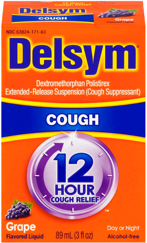 Delsym Logo - DELSYM® Cough 12 Hour Liquid - Grape