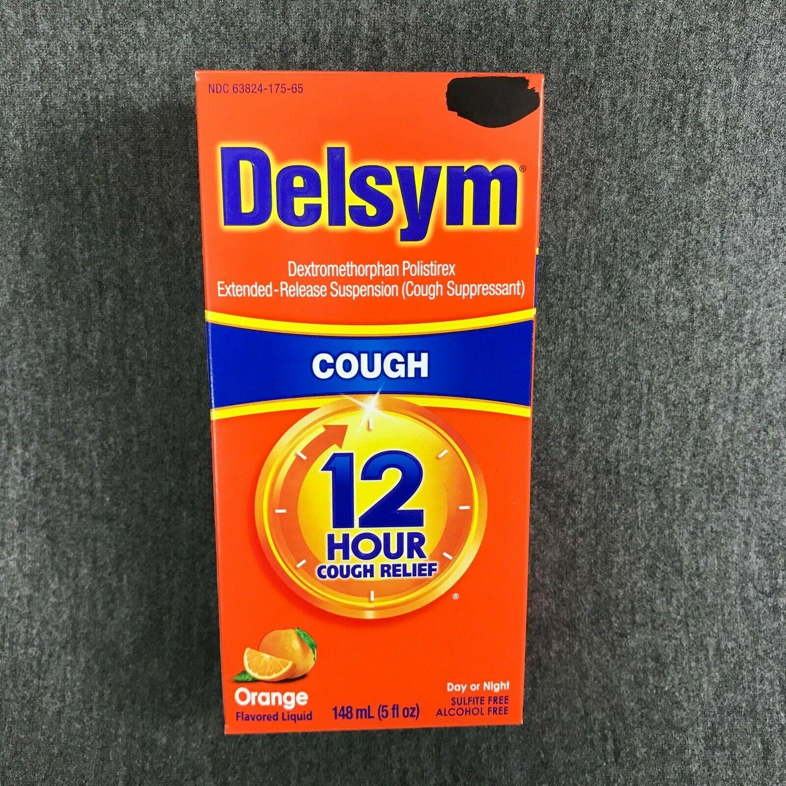 Delsym Logo - Delsym Cough Suppressant 12 HR Orange Liquid 5oz 363824175652t1067
