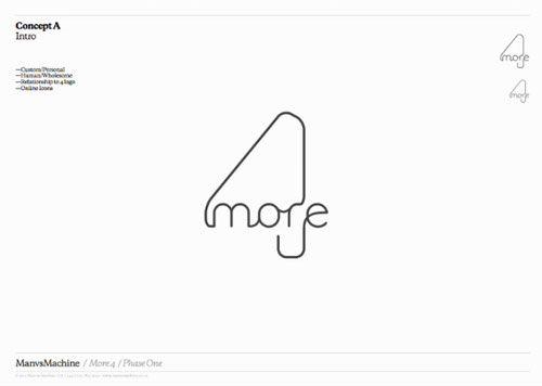 More4 Logo - More4 rebrand options. Logo Design Love