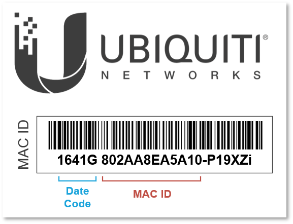 Ubiquiti Logo - Where is the MAC ID and Date Code?
