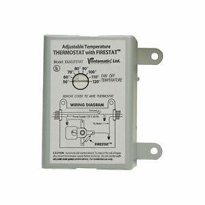 Ventamatic Logo - Details about Ventamatic Replacement Thermostat-15 Amps #XXFIRESTAT