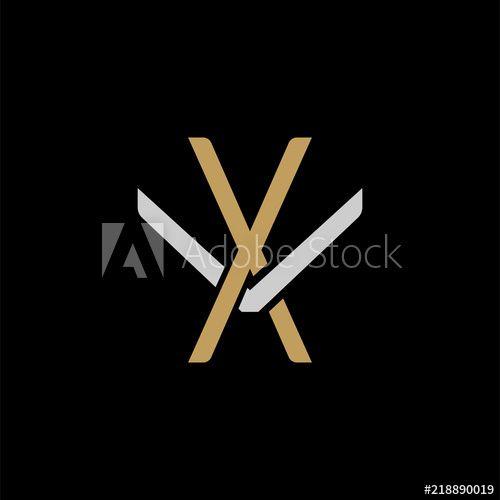 VX Logo - Initial letter V and X, VX, XV, overlapping interlock logo, monogram