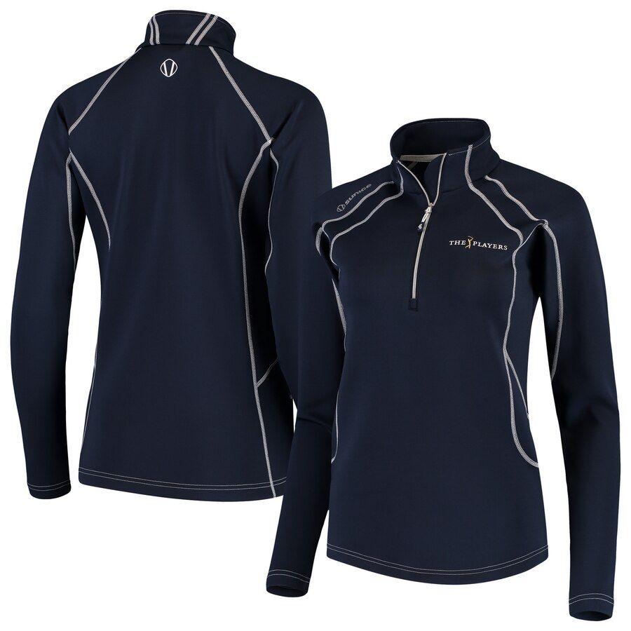 Sunice Logo - Women's Sunice Navy THE PLAYERS Megan Thermal Quarter-Zip Pullover ...