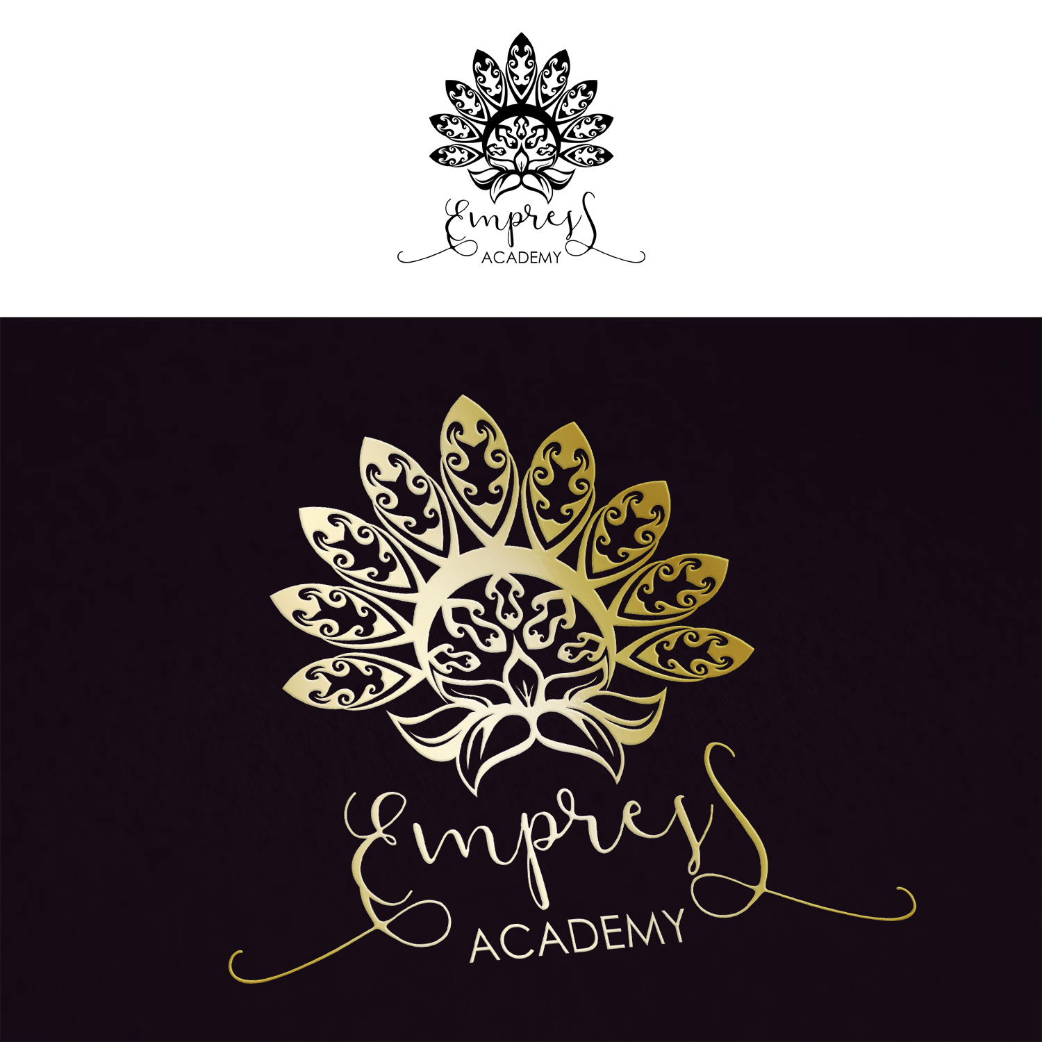 Empress Logo - Unique logo design for beauty academy and font for company name and ...