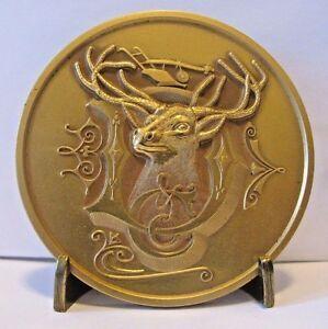 1884 Logo - John Deere 1884 Deer Head & D Trademark Logo GOLD Belt Buckle 1981