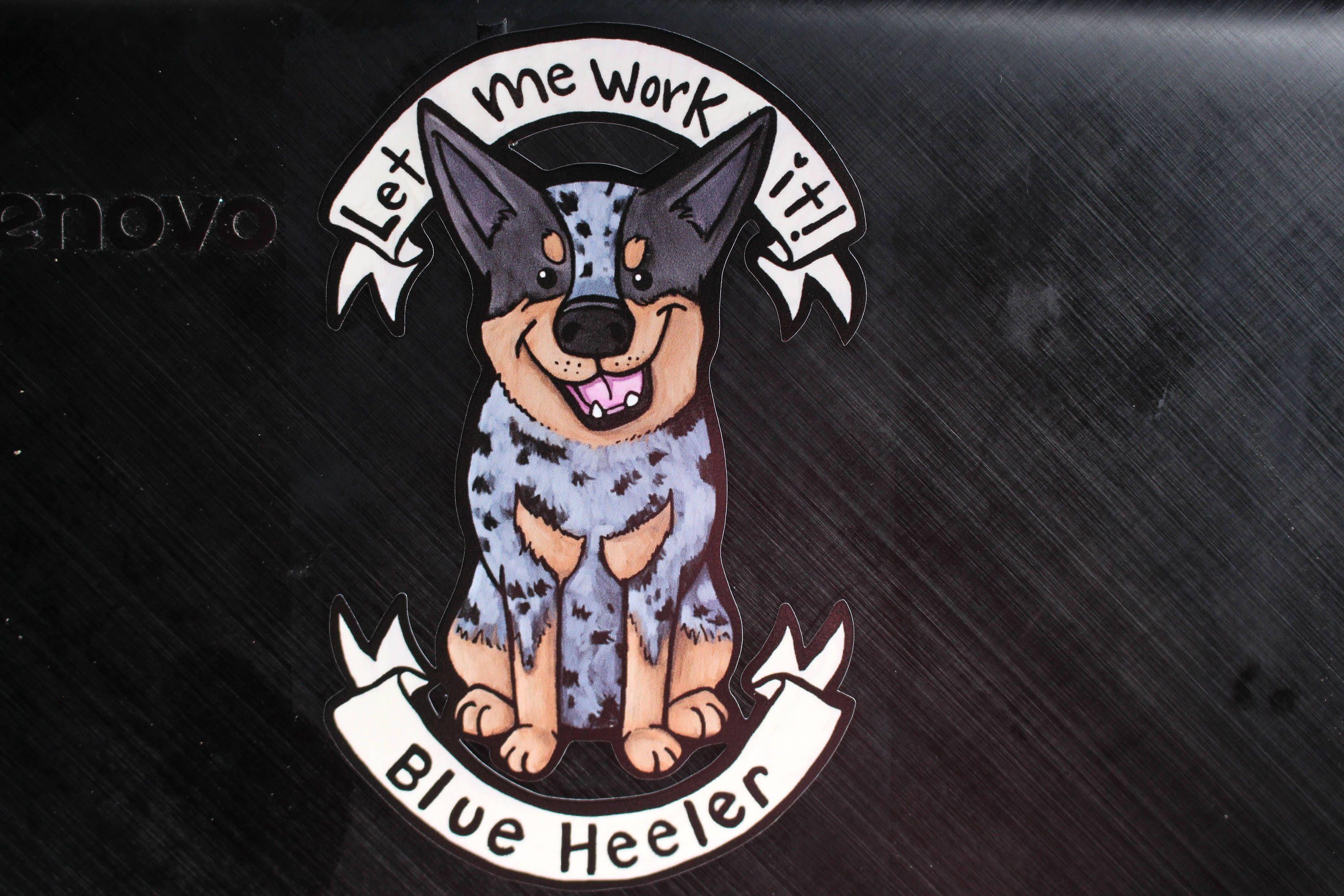 Heeler Logo - Blue Heeler Australian Cattle Dog Vinyl Decal for Car, Laptop