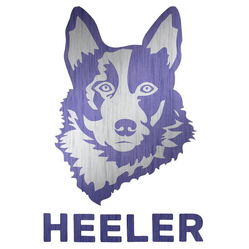 Heeler Logo - Adesivo Heeler Metalizado Azul