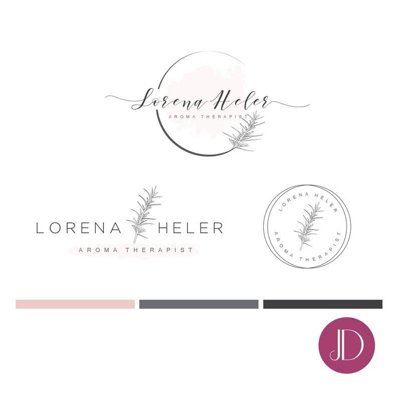 Rosemary Logo - Branding kit logo design - Rosemary logo- Rosemary branding - Herbal logo -  Aroma therapist logo - Cosmetics logo - Beauty rosemary logo