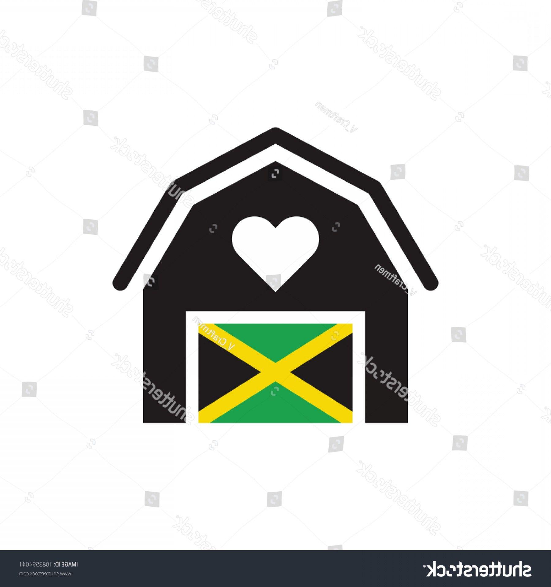 Jamaican Logo - Jamaican Barn Love Shedlove Vector Logo | HandandBeak