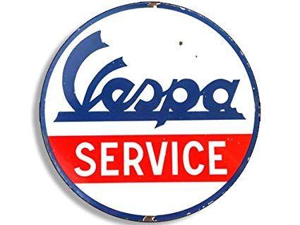 Gasoline Logo - Amazon.com: American Vinyl Round Vintage Vespa Service Sticker (Gas ...