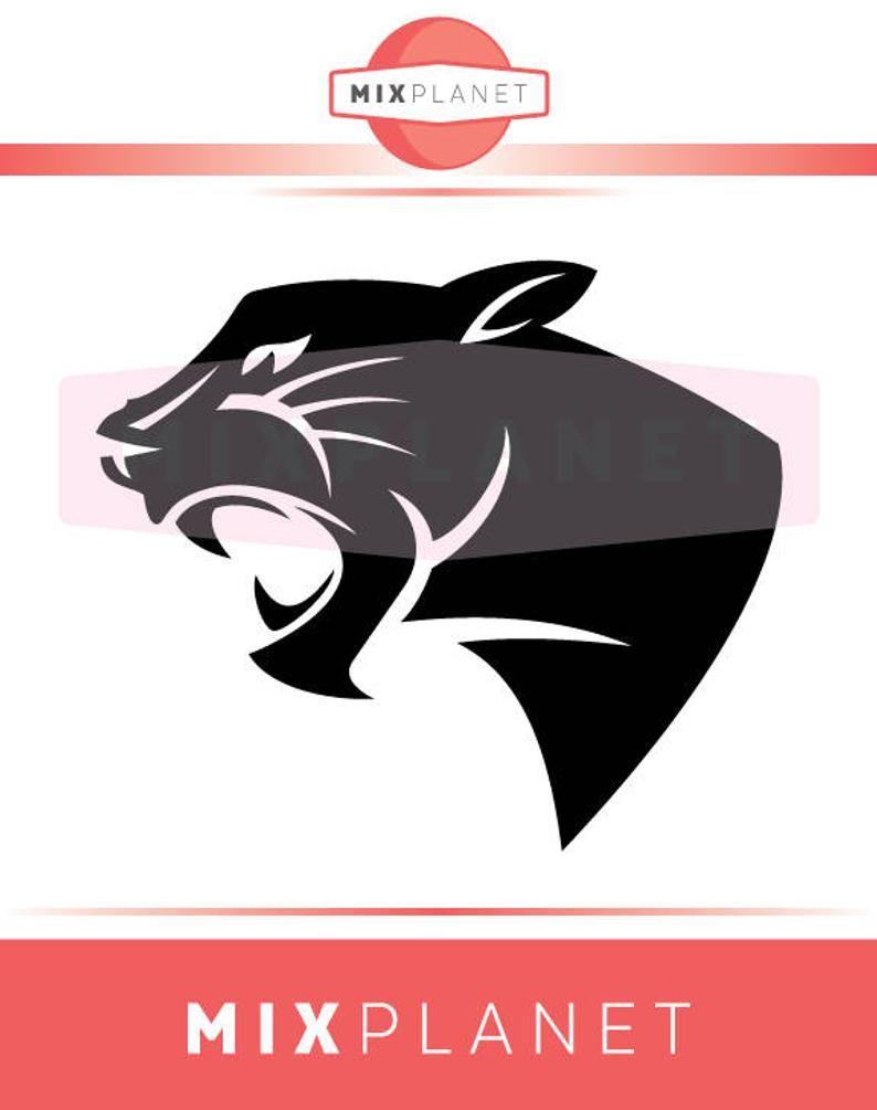 Panther Logo - Black Panther SVG Cut Files, Head Black Panther Logo DXF Cutting Files, Black Panther Head Logo Svg Dxf Png Cuttable Files, Instant Download