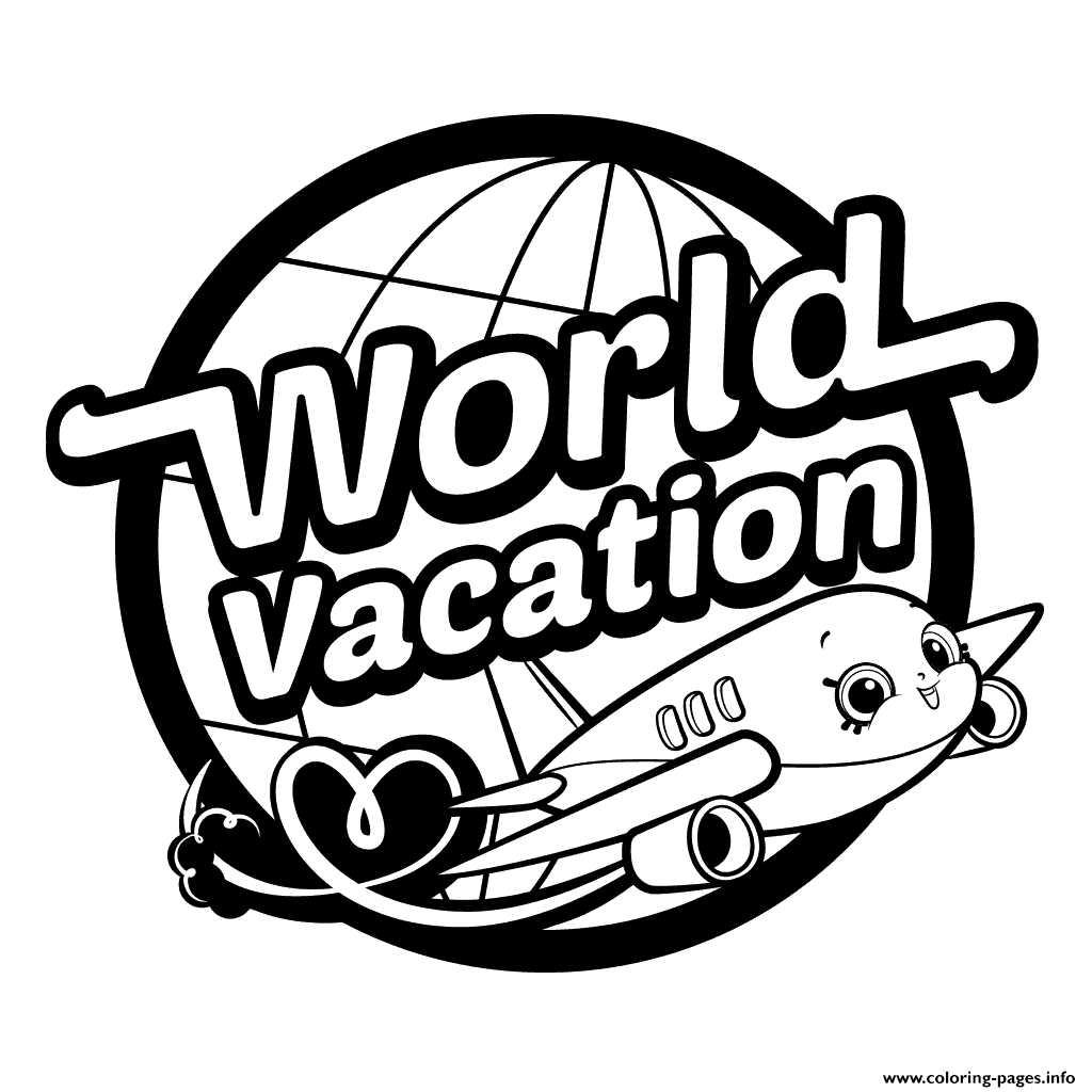 Vacation Logo - Shopkins World Vacation Logo Season 8 Coloring Pages Printable