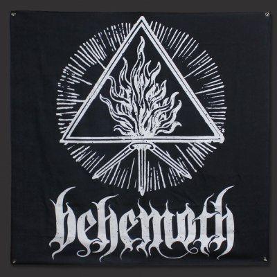 Behemoth Logo - White Black Sigil Flag (48 X 48)