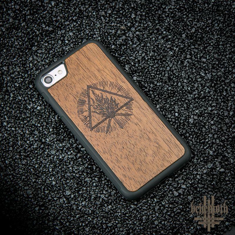 Behemoth Logo - iPhone 7 / 8 case with wood finishing and Behemoth 'The Unholy