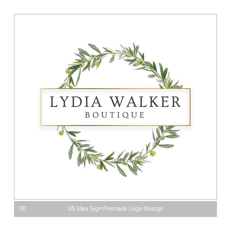 Olive Logo - Olive Logo, Watercolor logo, Logo Design , Botanical logo, florist shop  logo, minimalist logo, Leaves logo, Wreath logo, olive branch