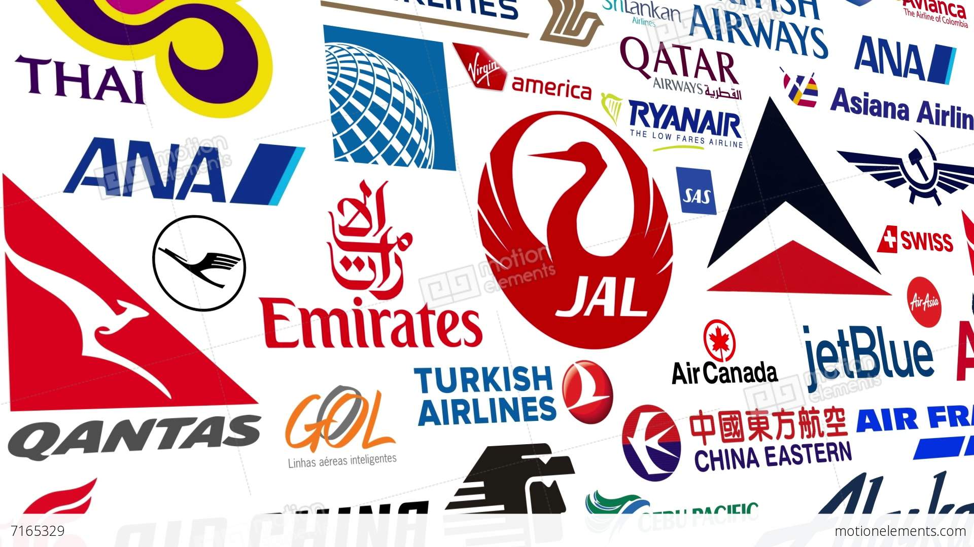 Airline Logo - Airline Logo Loop Stock Animation | 7165329
