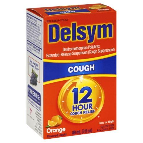 Delsym Logo - Cough Relief, 12 Hour, Liquid, Orange Flavored - Wegmans