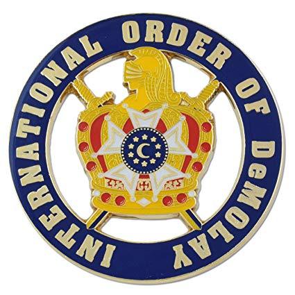 DeMolay Logo - International Order of DeMolay Blue Masonic Auto Emblem - 3