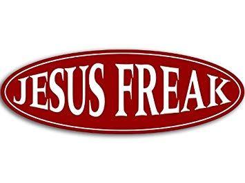 Red Oval Logo - American Vinyl RED OVAL Jesus Freak Bumper Sticker christian decal