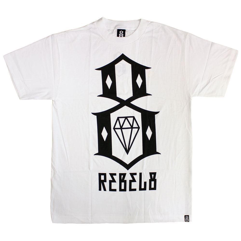 Rebel8 Logo - Rebel8 Logo T Shirt White