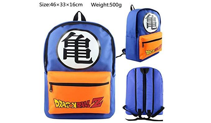 Kame Logo - Dragonball Kame Logo Blue and Orange Full Size School Backpack
