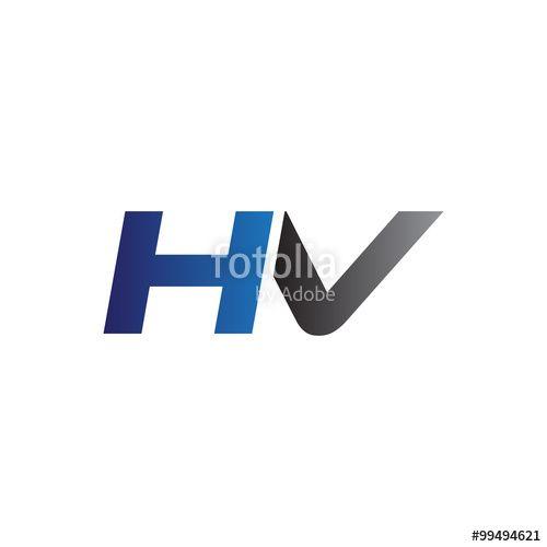 HV Logo - Simple Modern Letters Initial Logo Hv Stock Image And Royalty Free