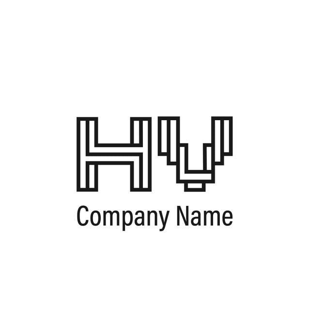 HV Logo - Initial Letter HV Logo Template Template for Free Download on Pngtree