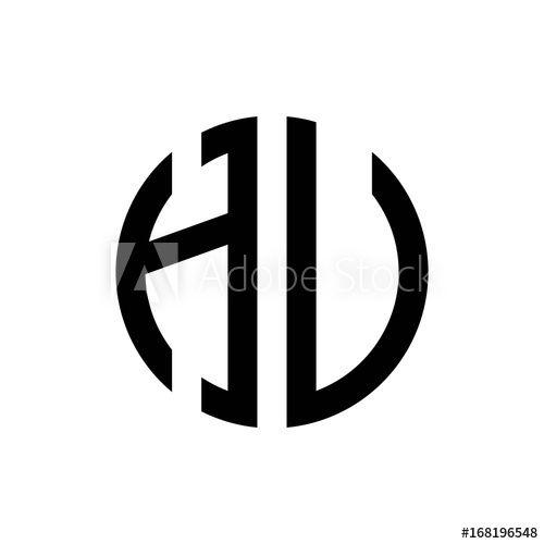 HV Logo - initial letters logo hv black monogram circle round shape vector ...