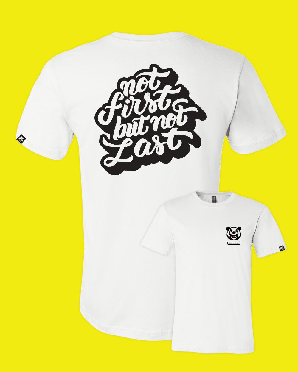 Bigjigglypanda Logo - Not Last Tee (White)