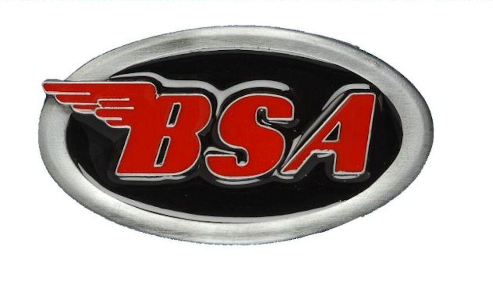 Red Oval Logo - BSA OVAL LOGO / BLACK RED. B.S.A. MOTORCYCLES LICENSED}