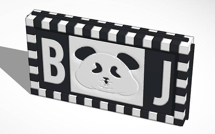 Bigjigglypanda Logo - 3D design Big Jiggly panda card | Tinkercad