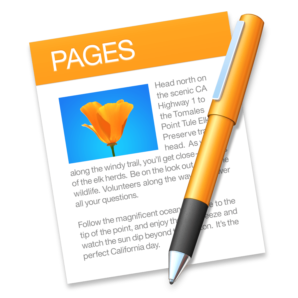 Pages Logo - Free Mac Software for Desktop Publishing