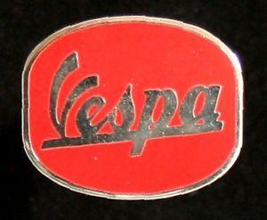 Red Oval Logo - SCOOTER VESPA OVAL LOGO RED ENAMEL PIN BADGE