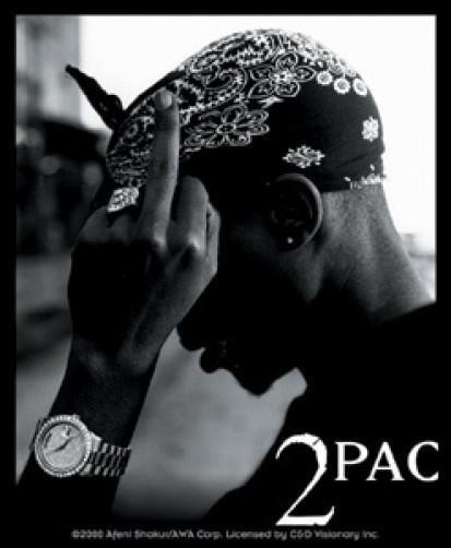 2Pac Logo - Tupac Shakur 2Pac Vinyl Sticker Bandana Photo Logo